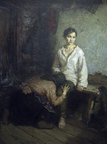 Нестеров Иван Наумович. Зоя Космодемьянская. Холст, масло. 108х78,5. 1957. Екатеринбургский музей изобразительных искусств.