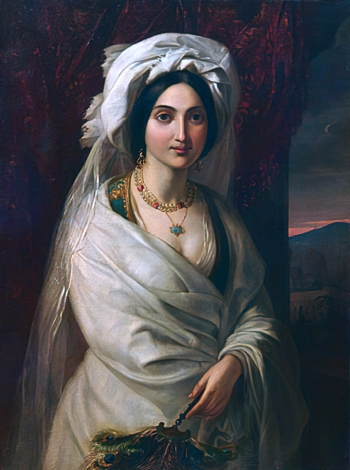 Мокрицкий Аполлон Николаевич. Турчанка. Холст, масло. 97,8х73,8. 1843. Ярославский художественный музей.