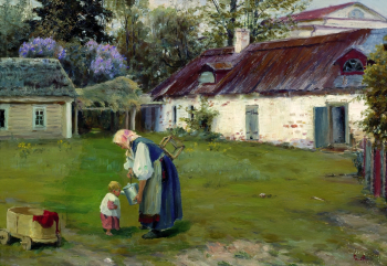Милорадович Сергей Дмитриевич. С полудня. Холст, масло. 32х47. 1899. Музей изобразительных искусств Республики Карелия.