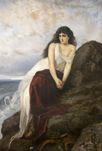Пчёлин Владимир Николаевич. Поэтесса Сафо. Холст, масло. 300х135. 1887. Сарапульский историко-архитектурный и художественный музей-заповедник.