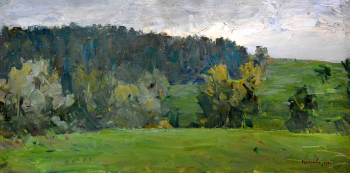 Цыплаков Виктор Григорьевич. Конец лета. Холст, масло. 51х100. 1981. Мордовский республиканский музей изобразительных искусств имени С.Д.Эрьзи.
