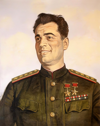 Коротков Николай Николаевич. Портрет И.Д.Черняховского. Холст, темпера. 100х80. 2010. Центральный музей Великой Отечественной войны 1941-1945 гг.