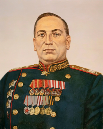 Коротков Николай Николаевич. Портрет Н.Н.Воронова. Холст, темпера. 100х80. 2010. Центральный музей Великой Отечественной войны 1941-1945 гг.