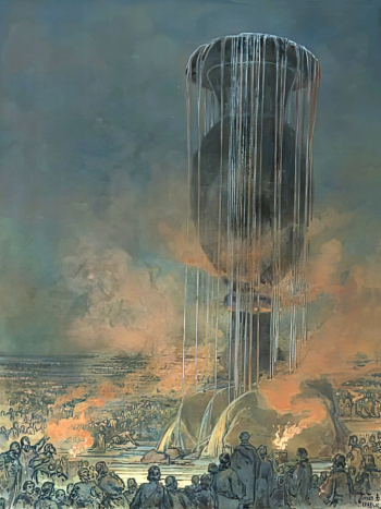 Янов Александр Степанович. Переполненная чаша. Картон, акварель, пастель. 31х23,5. 1908. Музей-усадьба Л.Н.Толстого `Ясная Поляна`.