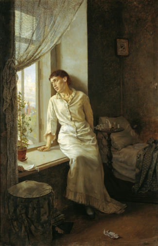 Турлыгин Яков Прокопьевич. Последняя весна. Холст, масло. 85х132. 1884. Вольский краеведческий музей.