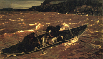 Рылов Аркадий Александрович. Смельчаки. Кама. Холст, масло. 102х178. 1903. Государственный Русский музей.