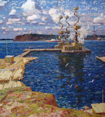 Усманов Махмуд Усманович. Новая Кама. Холст, масло. 130х122. 1969. Государственный музей изобразительных искусств Республики Татарстан.