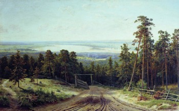 Шишкин Иван Иванович. Кама близ Елабуги. Холст, масло. 106х177. 1895. Нижегородский государственный художественный музей.