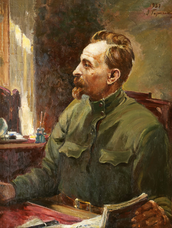 Герасимов Александр Михайлович. Портрет Дзержинского. Холст, масло. 108х82. 1933. Ставропольский краевой музей изобразительных искусств.