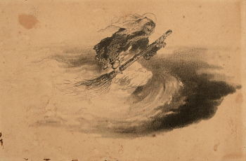 Шурыгин Арсений Николаевич. Ведьма. Бумага, карандаш. 18,5х25,5. 1860-е. Таганрогский художественный музей.