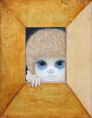 Маргарет Кин. Ребёнок в золотой коробке. Доска, масло. 44,5х35,6. 1983. Частная коллекция.