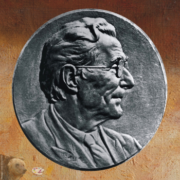 Туманов Андрей Нефёдович. Портрет М.А.Керзина. Барельеф, алюминий.1953.