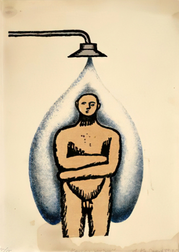 Кабаков Илья Иосифович. Капля жизни. Бумага, литография. 22х15,5. 1985. Московский музей современного искусства.