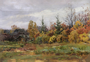 Крылов Иван Иванович. Лес. Холст, масло. 22х31,5. 1880-е. Ростовский областной музей изобразительных искусств.