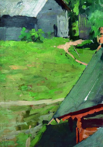 Комаров Василий Иванович. Лето. Холст, масло. 46,5х33,4. 1903. Государственный мемориальный историко-художественный и природный музей-заповедник В.Д.Поленова.