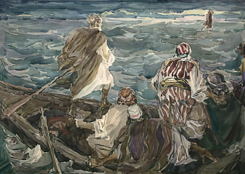 Беклемишев Сергей Васильевич. Хождение по водам. Холст, масло. 1903. Музей Храма Христа Спасителя.
