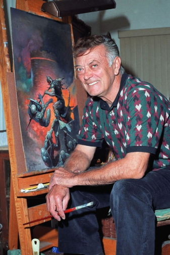 Фрэнк Фразетта (Frank Frazetta). Неизвестный фотограф. 1971.