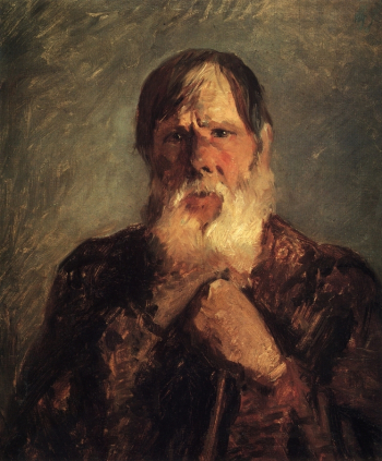 Ге Николай Николаевич. Старик-крестьянин. Холст, масло. 60х49. 1880-е. Киевский музей русского искусства.