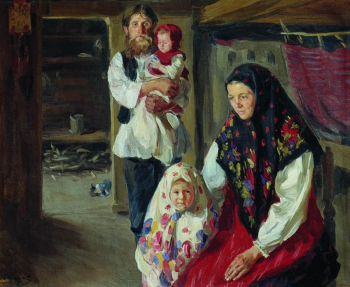 Куликов Иван Семёнович. Семья лесника. Холст, масло. 1909. Муромский историко-художественный музей.