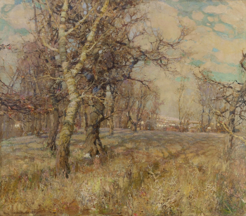 Колесников Иван Фёдорович. Осенний пейзаж. Холст, масло. 107,7х124,5. 1912. Частное собрание.