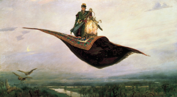 Васнецов Виктор Михайлович. Ковёр-самолёт. Холст, масло. 165х297. 1880. Нижегородский государственный художественный музей.