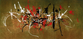 Жорж Матьё. Капетинги повсюду. Холст, масло. 1954. Частное собрание.