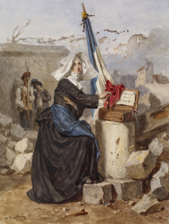 Александр-Мари Гиймен. Сестра милосердия. Бумага, гуашь. 24х18. 1865. Художественный музей Уолтерса.