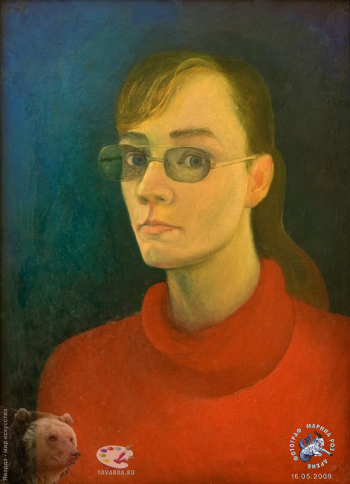 Савельева Любовь Ивановна. Автопортрет. Картон, масло. 1970-е. Авторское собрание.