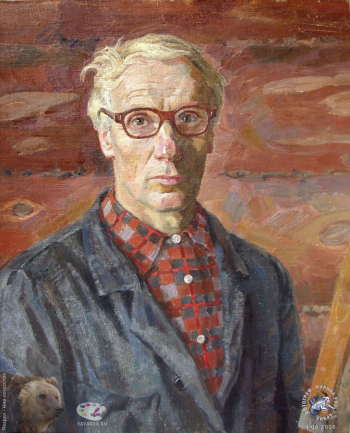 Кипарисов Алексей Фёдорович. Автопортрет. Фрагмент. Холст на картоне, масло. 70х50. 1982. Собрание семьи художника.