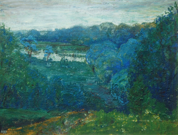Ладур Анатолий Михайлович. Синева. Пенопласт, темпера. 51х65. 1977. Частное собрание.