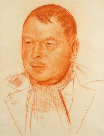 Яковлев Александр Евгеньевич. Портрет С.Ю.Судейкина. Бумага, сангина. 47х36,2. 1935. Санкт-Петербургский государственный музей театрального и музыкального искусства.