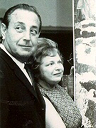 Питер Дрибен (Peter Driben) с женой Луизой Кирби. Неизвестный фотограф.
