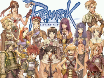 Ragnarok Online - Рагнарок Онлайн. Ragnarok Online - Рагнарок Онлайн. Иллюстрация к игре, демонстрирующая различные игровые классы.
