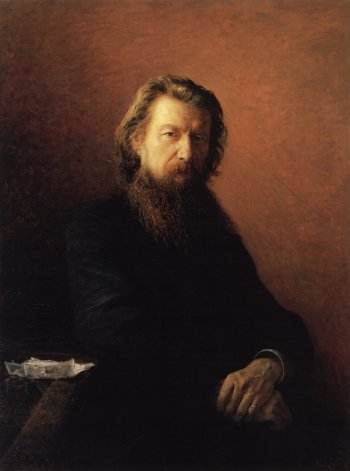 Ге Николай Николаевич. Портрет А.А.Потехина. Холст, масло. 107х79. 1876. Государственная Третьяковская галерея.