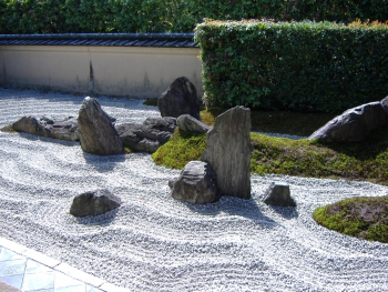Японский сад камней (Japanese Rock Garden). Неизвестный фотограф.
