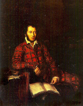 Карл Петер Мазер. Посмертный портрет Пушкина. Холст, масло. 45,6х40. 1839. Всероссийский музей А.С.Пушкина.
