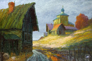 Севостьянов Сергей Викторович. Деревня. Холст, масло. 120х80. 2006. Частное собрание.