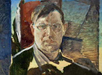 Ионин Николай Александрович. Автопортрет. Картон, масло. 38,6х50,5. 1930-е. Государственный Русский музей.