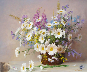 Игорь Смирнов. Ромашки. Холст, масло. 50х60. 2003. Частное собрание.