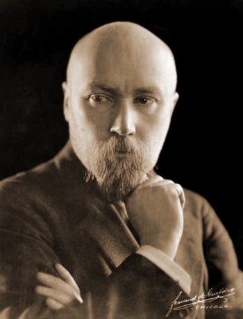 Рерих Николай Константинович в 1921 году, период жизни в США. Неизвестный фотограф.
