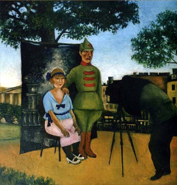 Адливанкин Самуил Яковлевич. Перед отъездом на фронт. Масло. 1922. Частное собрание.