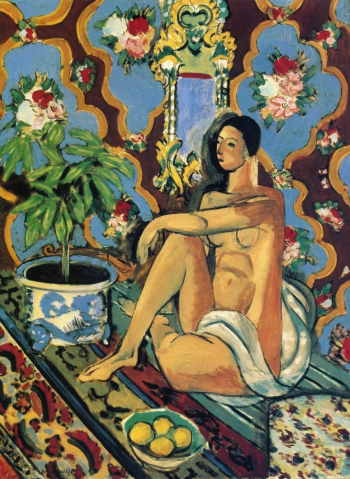 Анри Матисс. Фигура на фоне орнамента. Холст, масло. 1925. Частная коллекция.