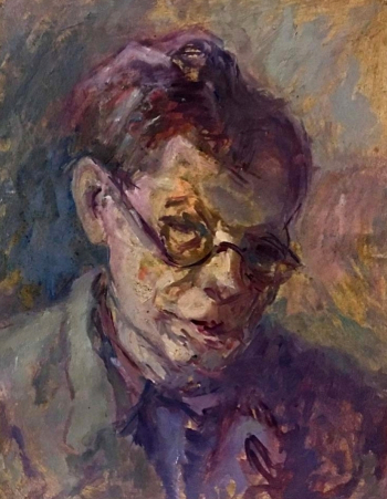 Перуцкий Михаил Семёнович. Автопортрет. Картон, масло. 38х29. 1945. Частное собрание.