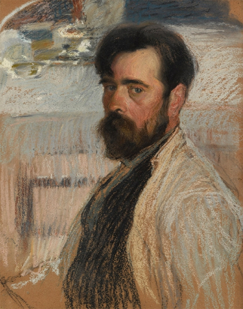 Корин Алексей Михайлович. Автопортрет. Картон, пастель. 62х50. 1915. Государственная Третьяковская галерея.