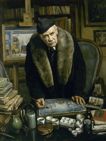 Иванов Сергей Петрович. Портрет Александра Николаевича Бенуа. Холст, масло. 129х97. 1944. Государственный Русский музей.