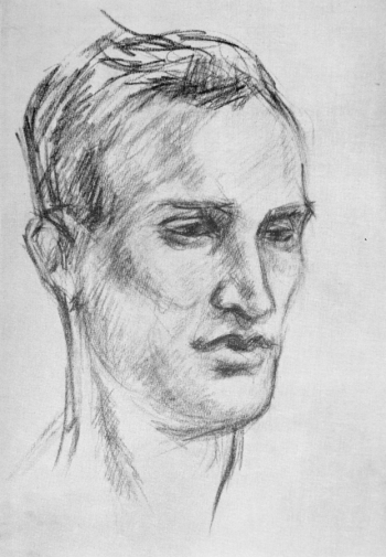 Магидсон Ариадна Соломоновна. Портрет Ю.П.Щукина. Бумага, карандаш. 20 век. Местонахождение картины неизвестно.