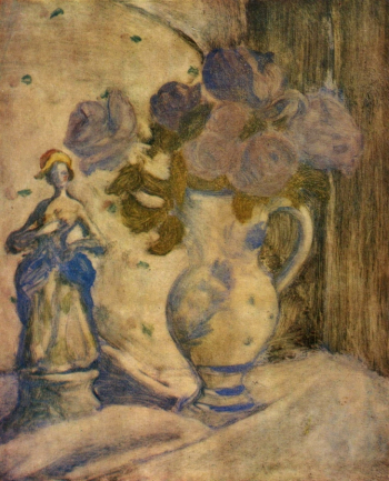Кругликова Елизавета Сергеевна. Натюрморт. Бумага, монотипия. 43х37. 1918. Севастопольский художественный музей имени М.П.Крошицкого.