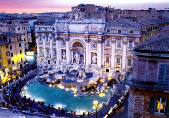 Фонтан Треви (Fontana di Trevi) в Риме. Неизвестный фотограф.