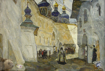 Псково-Печерский монастырь. Звонница.