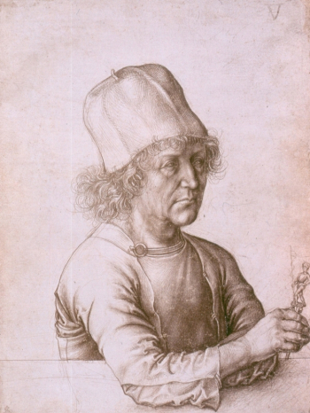 Альбрехт Дюрер Старший. Автопортрет. Бумага, серебряная игла. 1486. Галерея Альбертина.